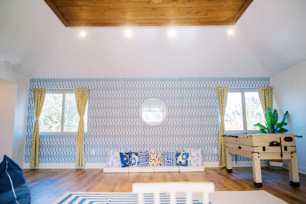 Games and recreation room at Peaceful Pond House
